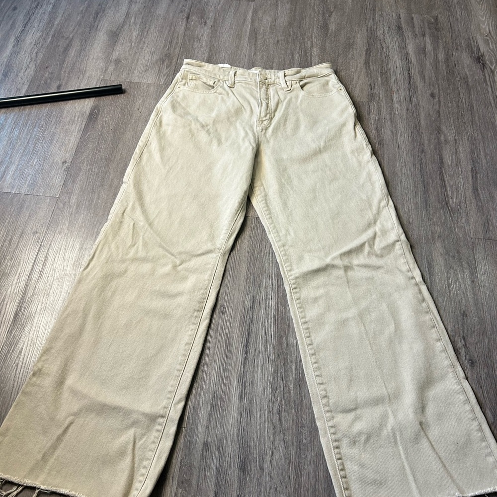 Good American good ease relaxed Beige Denim Pants - Picture 14 of 15